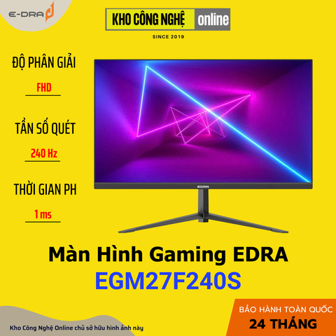 Màn Hình Gaming EDRA EGM27F240S 27inch 240Hz