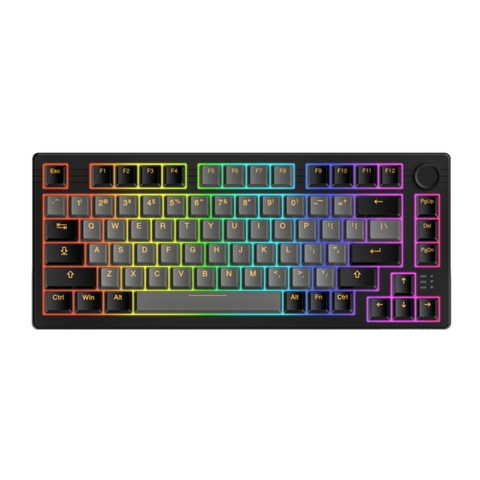Bàn phím cơ DAREU EK75 PRO BLACK GOLDEN / EK75 Black White (Triple Mode, Gasket Mount, RGB)