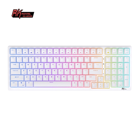 Bàn phím cơ không dây Royal Kludge RK98 Hotswap led RGB, kết nối 3 chế độ (Bluetooth 5.0 | Wireless 2.4G | Dây type C)