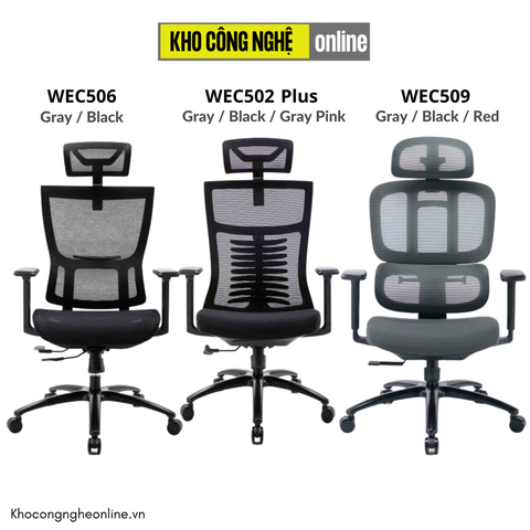 Ghế công thái học ergonomic WARRIOR - WEC502 / WEC502 Plus Black / WEC506 / WEC509
