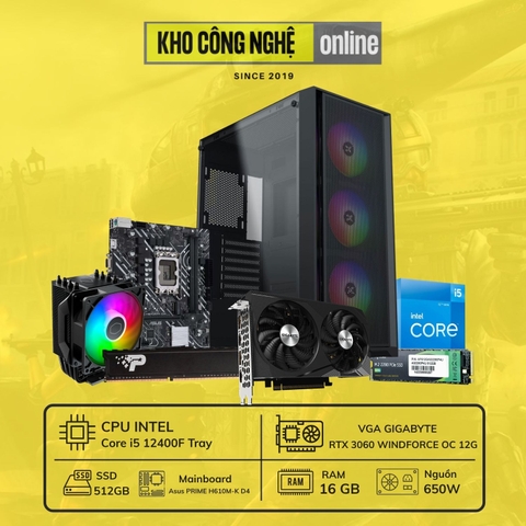 PC KCN Gaming i5 12400F / 16G / NVIDIA RTX 3060 12G
