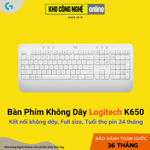 Bàn Phím Logitech Signature K650 - Trắng