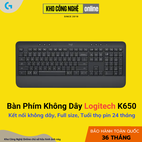 Bàn Phím Logitech Signature K650 - Đen