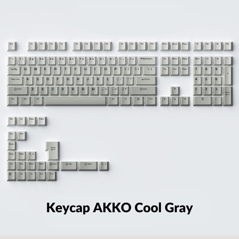 Bộ Keycap AKKO Cool Gray (PBT Double-Shot / Cherry profile / 132 nút)