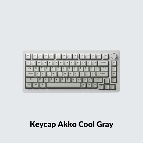 Bộ Keycap AKKO Cool Gray (PBT Double-Shot / Cherry profile / 132 nút)