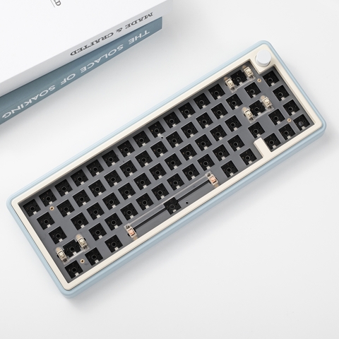 KIT LMK67 - KIT Bàn phím cơ LMK67 RGB mạch xuôi kết nối 3 chế độ (Nhôm CNC, Gasket Mount, QMK/VIA)