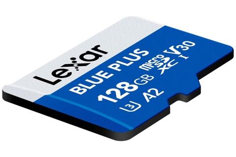 Thẻ nhớ Lexar BLUE PLUS microSDXC UHS-I Card, C10, U3, V30, A2, Up to 100MB/s - 128GB