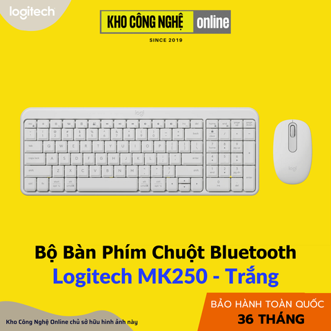 Combo Bàn Phím + Chuột Leogitech MK250 / Trắng