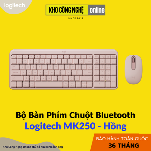 Combo Bàn Phím + Chuột Leogitech MK250 / Hồng