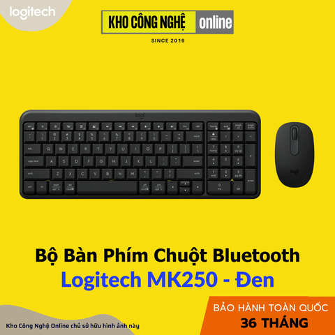 Combo Bàn Phím + Chuột Logitech MK250 / Đen