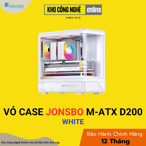  VỎ CASE PC JONSBO M-ATX D200 WHITE