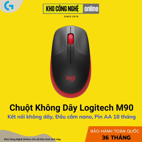 Chuột Không Dây Logitech M190 - Đỏ
