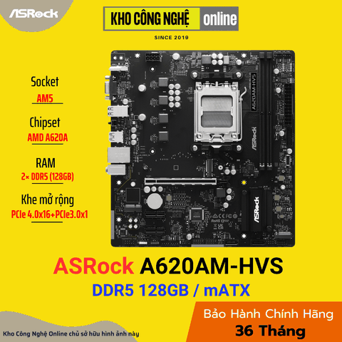 Mainboard ASROCK A620AM-HVS (Hàng chính hãng)