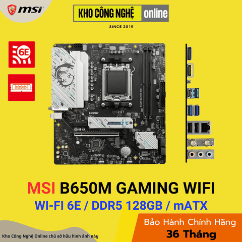 Mainboard MSI B650M GAMING WIFI (Hàng Chính Hãng)