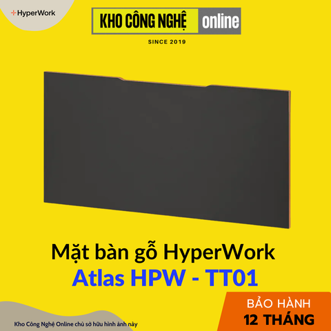 Mặt bàn Atlas HyperWork Đen Vàng (160 x 75 x 2,5 cm)