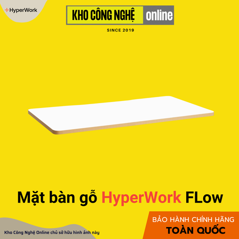Mặt bàn gỗ HyperWork FLow HPW-MB160-WHT Trắng viền nâu