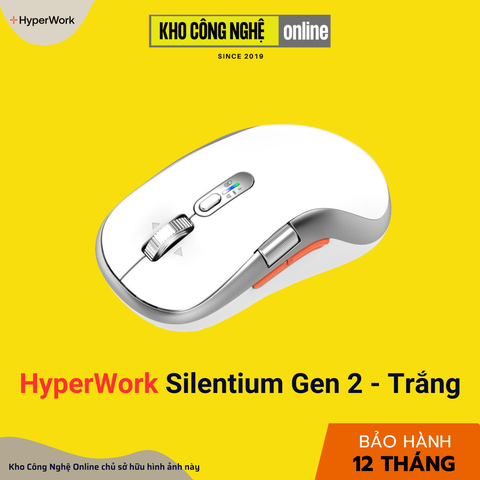 Chuột Hyperwork Silentium Gen 2 - Trắng