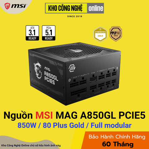 Nguồn MSI MAG A850GL PCIE5