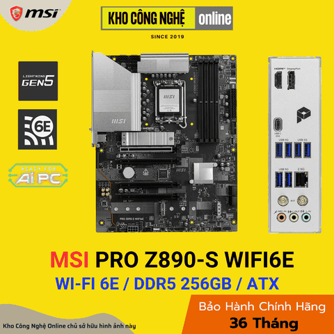 Mainboard MSI PRO Z890-S WIFI6E (Hàng Chính Hãng)