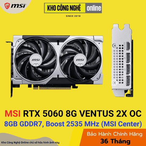 Card Màn Hình / VGA MSI GeForce RTX 5060 8G VENTUS 2X OC