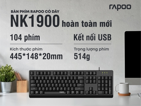 Bàn phím dây Rapoo NK1900