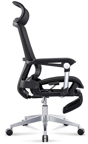 Ghế Công Thái Học Gami Lum2 - Bản Kê Tay 2D / Đen ( Có Chân Gác)