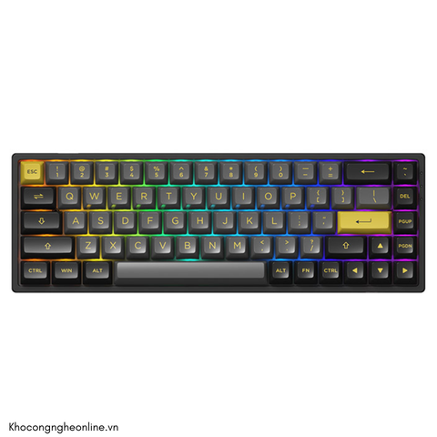 Bàn phím cơ AKKO 3068B Black & Gold (Multi-modes / Hotswap / Foam tiêu âm / TTC sw)