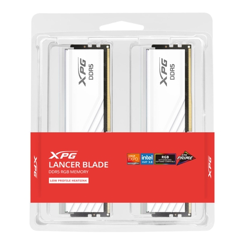 Ram Adata Lancer Blade White 32GB (2x16GB) DDR5 6000Mhz (AX5U6000C3616G-DTLABRWH)