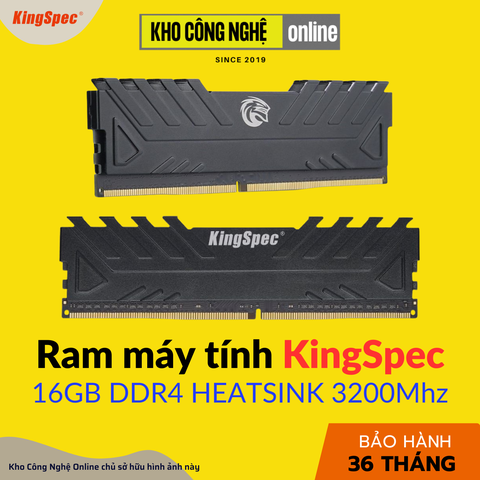 Bộ nhớ trong KINGSPEC 16GB DDR4 3200MHZ KDS3200D4M13616G Heatsink