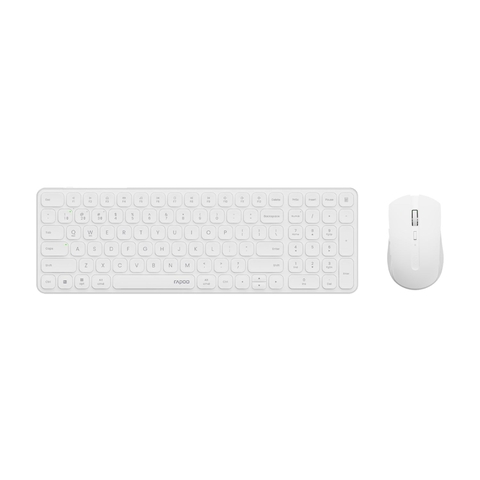 Bộ Bàn Phím Chuột Không Dây Rapoo 9350S - Trắng