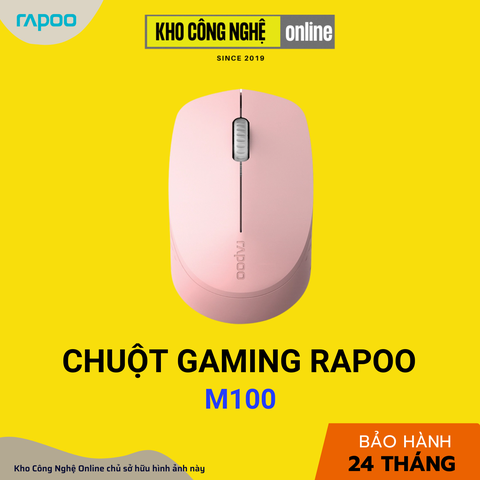 Chuột Không Dây Rapoo M100 Silent - Hồng
