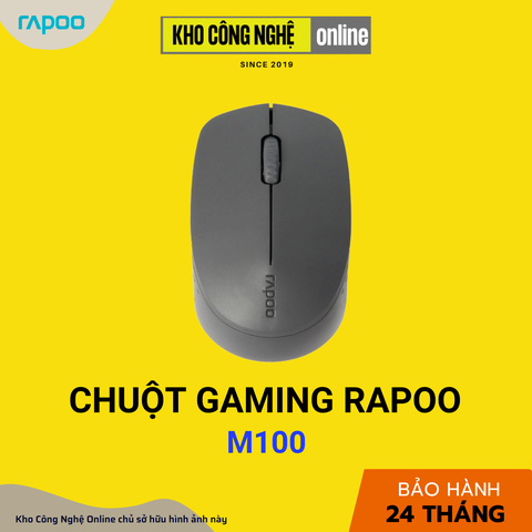 Chuột Không Dây Rapoo M100 Silent - Xám Đen
