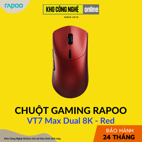 Chuột Gaming Rapoo VT7 Max Dual 8K - Red
