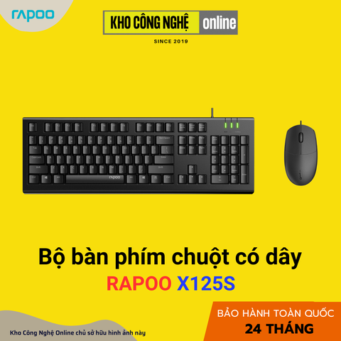 Bộ phím chuột có dây Rapoo X125S