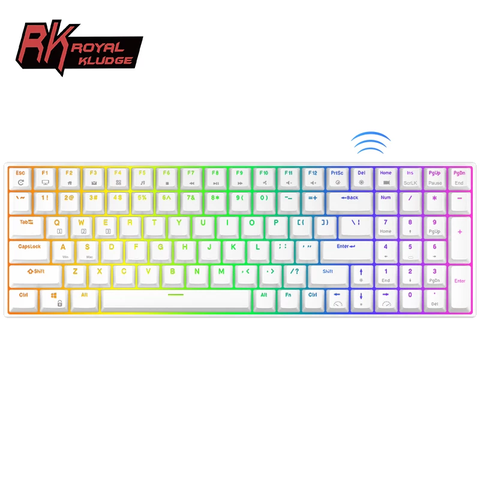 RK100 - Bàn phím cơ bluetooth không dây RK100 Led RGB có Hotswap (Bluetooth 5.0 / Wireless 2.4G / dây Type-c)