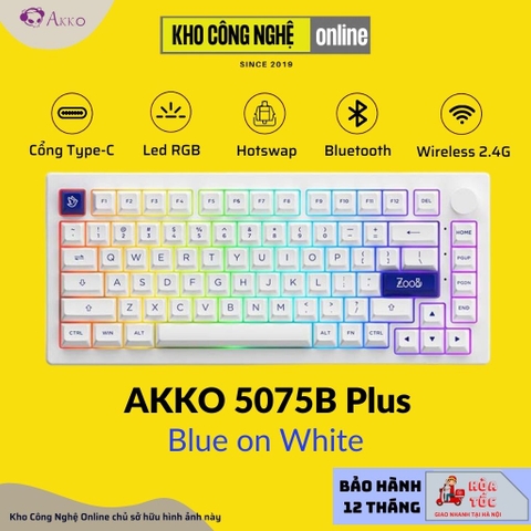Bàn phím cơ AKKO 5075B Plus Dracula Castle (Multi-modes / RGB / Hotswap / Gasket mount)