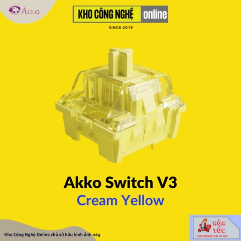 Akko Switch v3 - Cream Yellow / Cream Blue (45 switch / hộp)