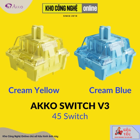 Akko Switch v3 - Cream Yellow / Cream Blue (45 switch / hộp)