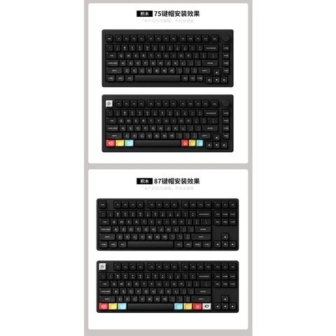 Bộ keycap dành cho bàn phím cơ AKKO Keycap set – WOB (PBT Double-Shot / MDA profile / 282 nút)