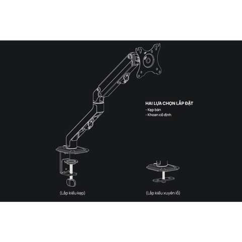 Giá Treo / ARM màn hình Human Motion T6 chuẩn Vesa (Hàng Chính Hãng)