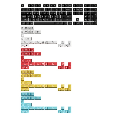 Bộ keycap dành cho bàn phím cơ AKKO Keycap set – WOB (PBT Double-Shot / MDA profile / 282 nút)