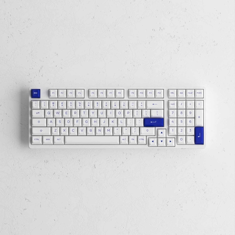 Bàn phím cơ AKKO 3098N Multi-modes Blue on White (Bluetooth 5.0 / Wireless 2.4Ghz / Hotswap / Foam tiêu âm / TTC switch)