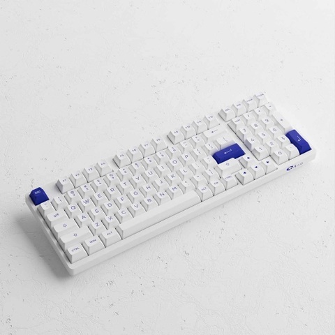 Bàn phím cơ AKKO 3098N Multi-modes Blue on White (Bluetooth 5.0 / Wireless 2.4Ghz / Hotswap / Foam tiêu âm / TTC switch)
