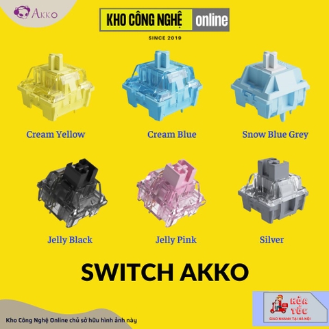 [Chính hãng] Switch lẻ thay nóng cho bàn phím cơ AKKO CS switch| Jelly switch & TTC switch - Hàng mới 100%