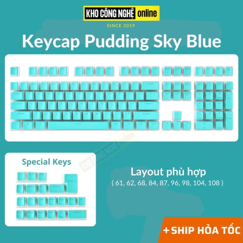 Keycap pudding PBT 129 phím xuyên led
