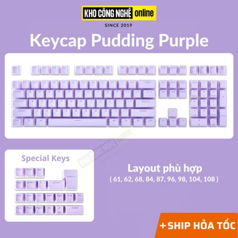 Keycap pudding PBT 129 phím xuyên led