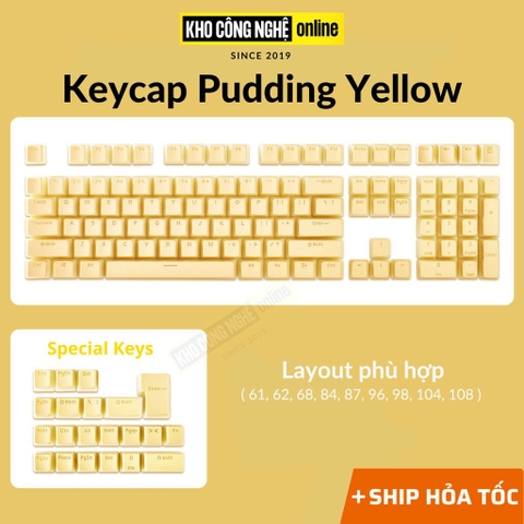 Keycap pudding PBT 129 phím xuyên led