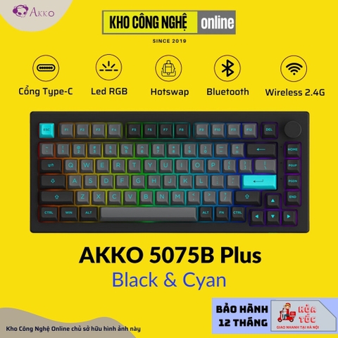Bàn phím cơ AKKO 5075B Plus Dracula Castle (Multi-modes / RGB / Hotswap / Gasket mount)