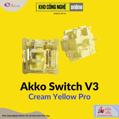Akko Switch v3 - Cream Yellow / Cream Blue (45 switch / hộp)