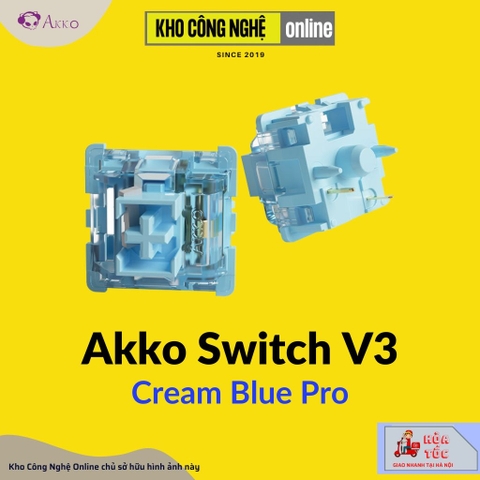 Akko Switch v3 - Cream Yellow / Cream Blue (45 switch / hộp)